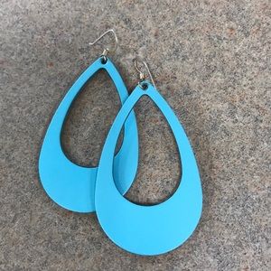 Nickel and suede earrings